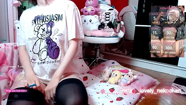 Snapshot of lovely_nekochan chatting on October 9, 2025, 12:33 am lovely nekochan online show from October 9, 2025, 12:33 am