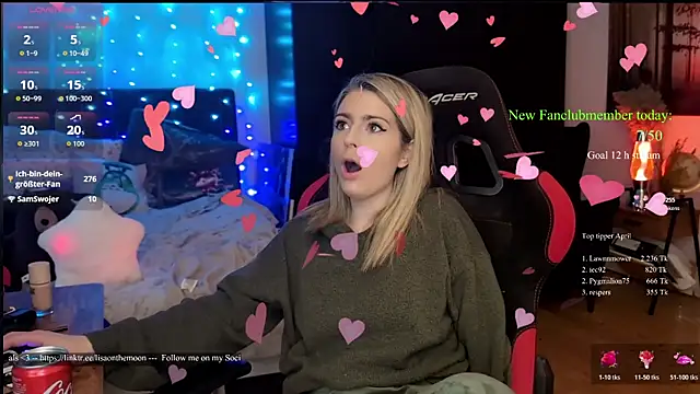 Lisaonthemoon online show from April 12, 2026, 2:53 pm