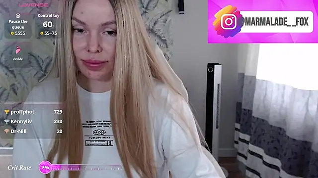 Marmalade Fox online show from July 11, 2026, 4:24 am