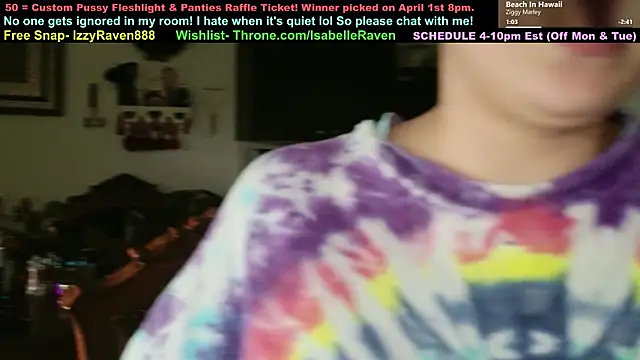 IsabelleRaven online show from April 3, 2026, 8:59 pm