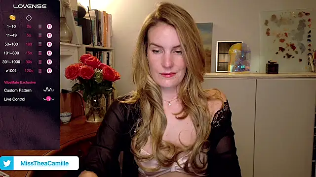 Snapshot of MissTheaCamille chatting on March 16, 2025, 12:01 am MissTheaCamille online show from March 16, 2025, 12:01 am