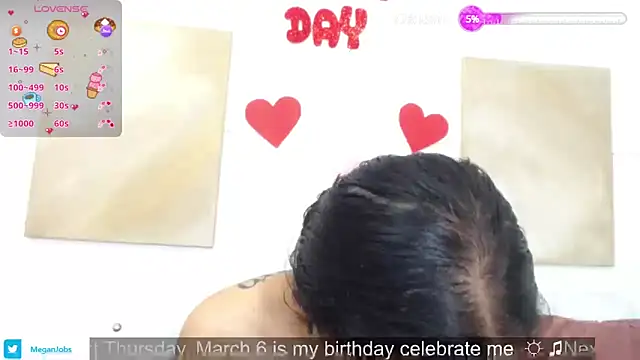 Snapshot of meganjobss chatting on March 1, 2025, 12:45 pm meganjobss online show from March 1, 2025, 12:45 pm