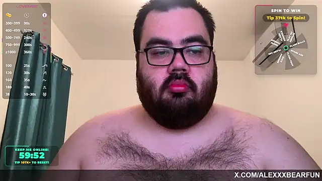 alexxxbear online show from February 22, 2026, 9:27 pm