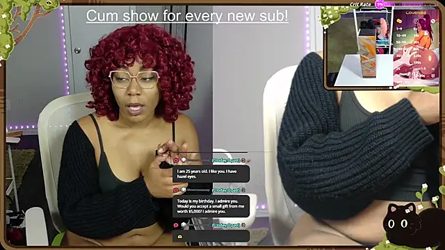 Snapshot of Cheybaaee chatting on November 12, 2025, 2:48 am Cheybaaee online show from November 12, 2025, 2:48 am