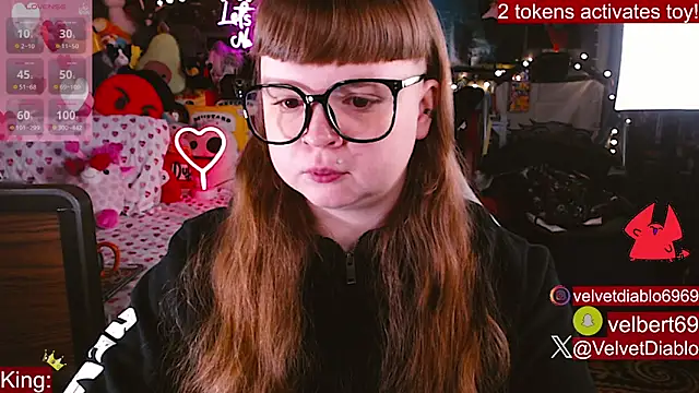 VelvetDiablo online show from February 19, 2026, 12:40 am