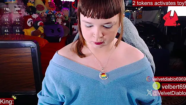 VelvetDiablo online show from January 7, 2026, 1:10 am