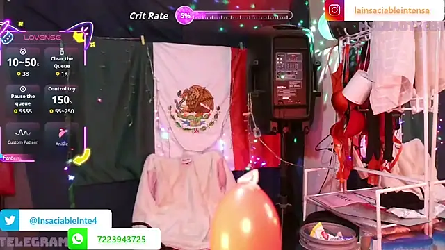 LaInsaciableIntensa online show from February 21, 2026, 2:13 am