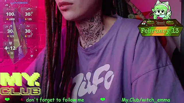 Witch Emma online show from February 13, 2026, 7:30 am